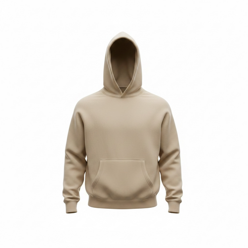 B.NICE.CO Hoodie – Tan Unisex Pullover (Blank Hoodie with Branded Tag)