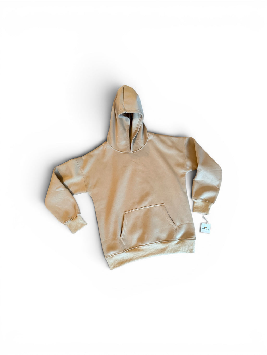 B.NICE.CO Hoodie – Tan Unisex Pullover (Blank Hoodie Jacket)